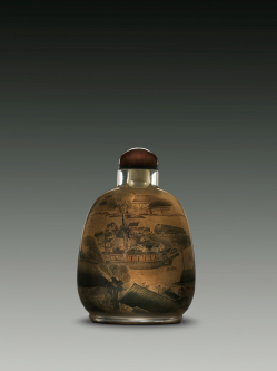 《清明上河圖》 高:7.5釐米 腹寬:5.8 釐米 造晶 鴻遠閣藏品